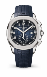 百達翡麗 Aquanaut編號5968G新款男裝計時碼錶：首次呈獻白金款式 深藍與卡其綠色