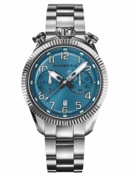 BB-68系列 全鋼煙燻藍面鏈帶計時碼錶