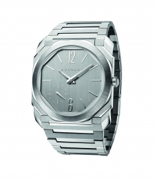 寶格麗 OCTO FINISSIMO S 精鋼鍍銀腕錶 超薄腕錶以運動風造型全新亮相