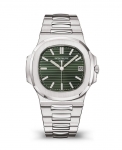 百達翡麗Nautilus 編號5711/1A-014 腕錶：採用新款橄欖綠色放射狀錶面