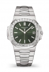 百達翡麗Nautilus 5711/1300A-001腕錶：不銹鋼與長方形鑽石新穎組合，獨一無二