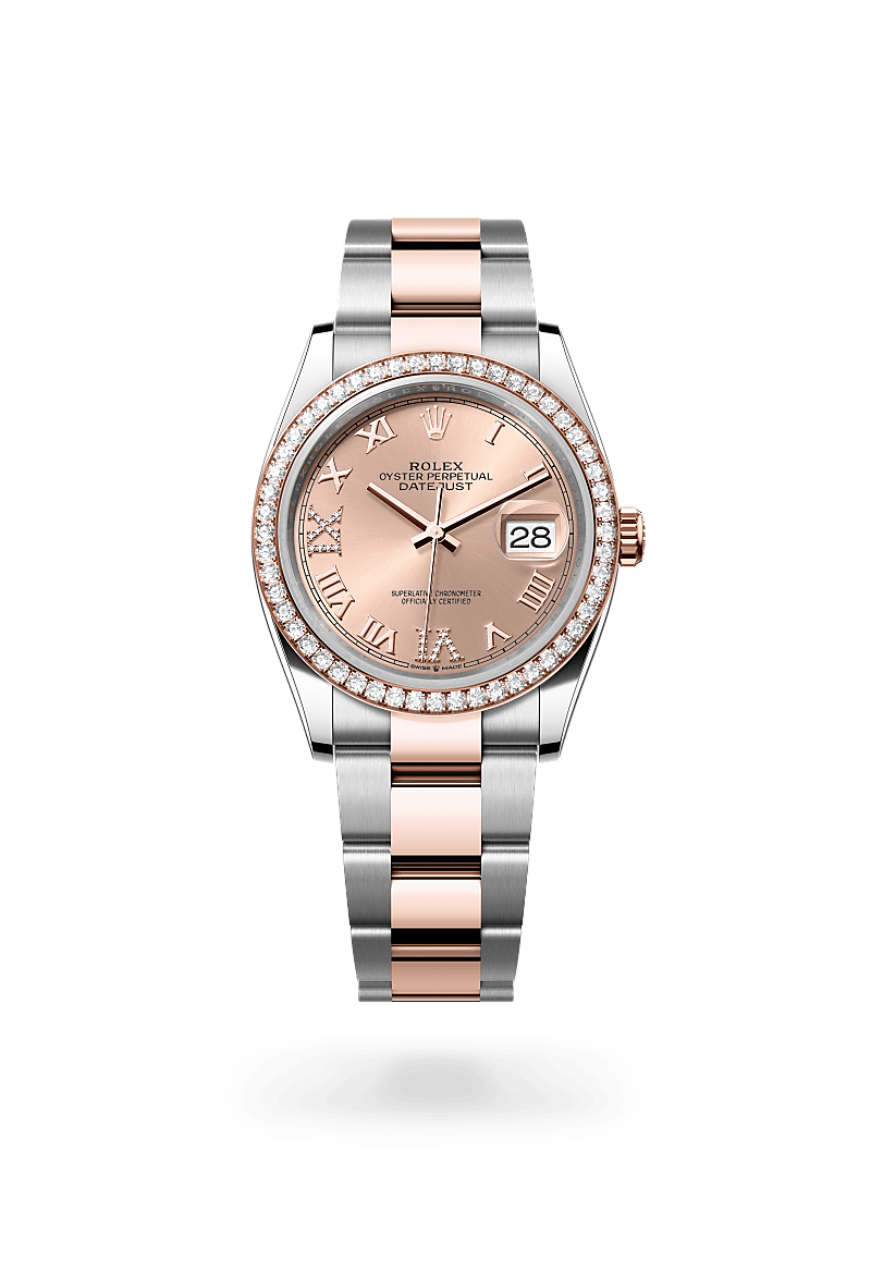 Rolex Datejust腕錶永恒玫瑰金鋼（蠔式鋼與永恒玫瑰金的組合）款，M126281RBR-0016* - 時美齋鐘錶