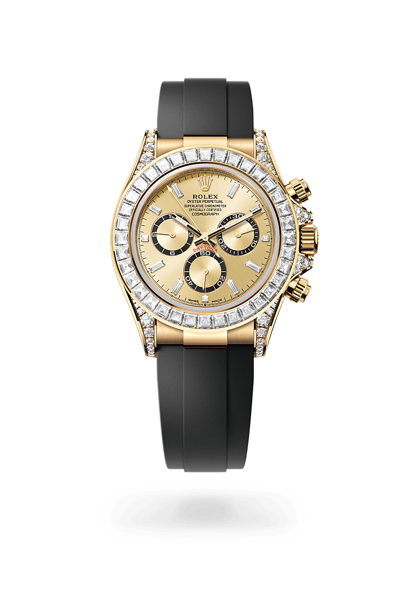 Rolex Cosmograph Daytona腕錶18K黃金，錶耳鑲鑽石款，M126538TBR-0004* - 時美齋鐘錶