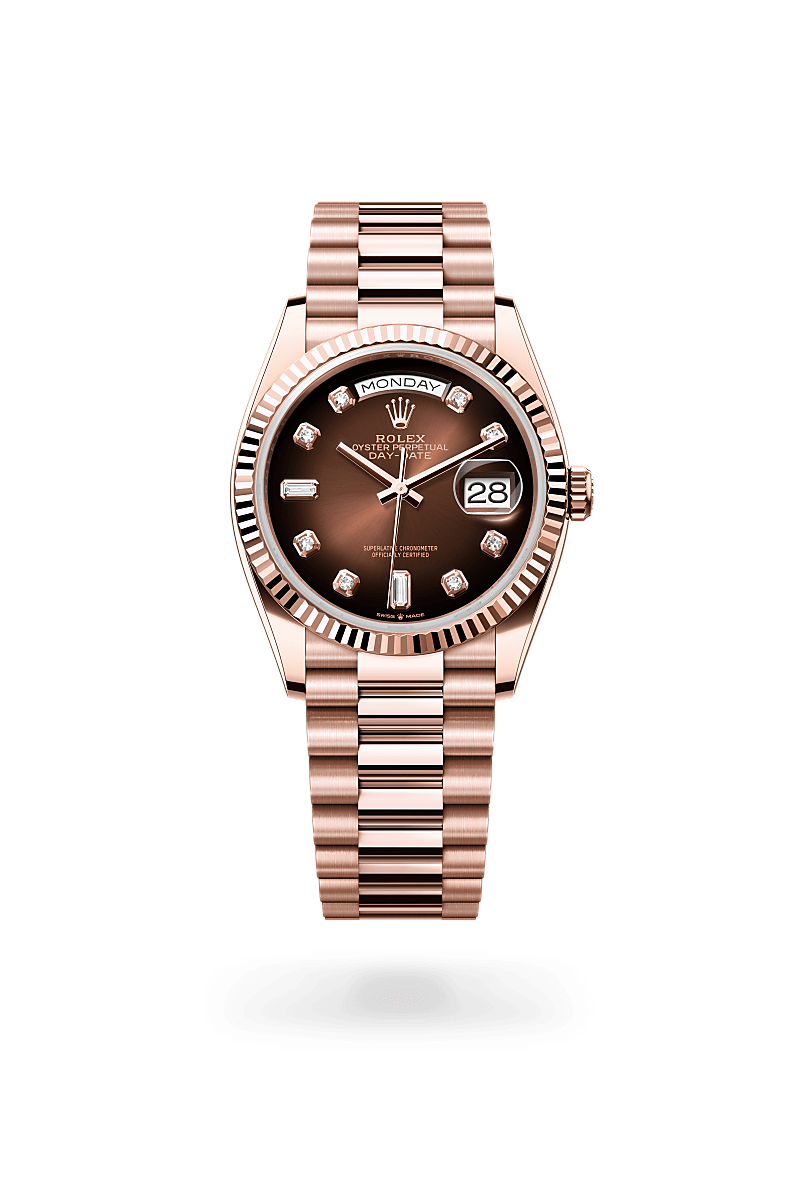 Rolex Day-Date腕錶18K永恒玫瑰金款，M128235-0037* - 時美齋鐘錶
