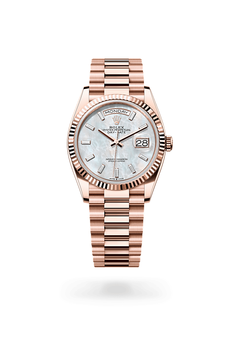 Rolex Day-Date腕錶18K永恒玫瑰金款，M128235-0078* - 時美齋鐘錶