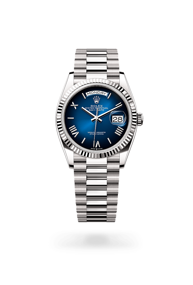 Rolex Day-Date腕錶18K白色黃金款，M128239-0063* - 時美齋鐘錶