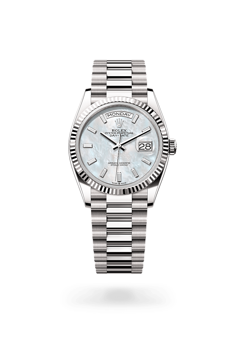 Rolex Day-Date腕錶18K白色黃金款，M128239-0065* - 時美齋鐘錶