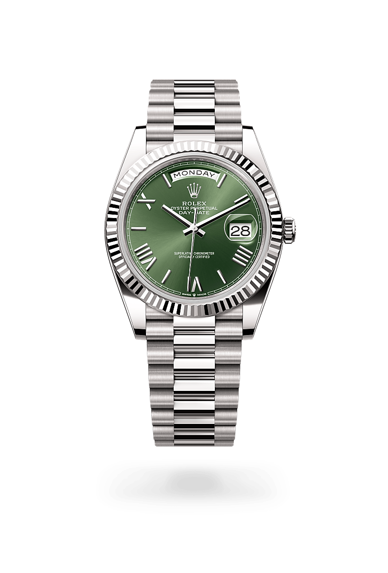 Rolex Day-Date腕錶18K白色黃金款，M228239-0033* - 時美齋鐘錶