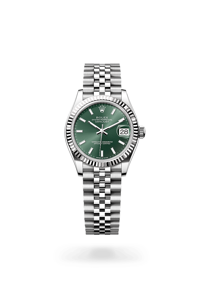 Rolex Datejust腕錶白色黃金鋼（蠔式鋼與白色黃金的組合）款，M278274-0018* - 時美齋鐘錶