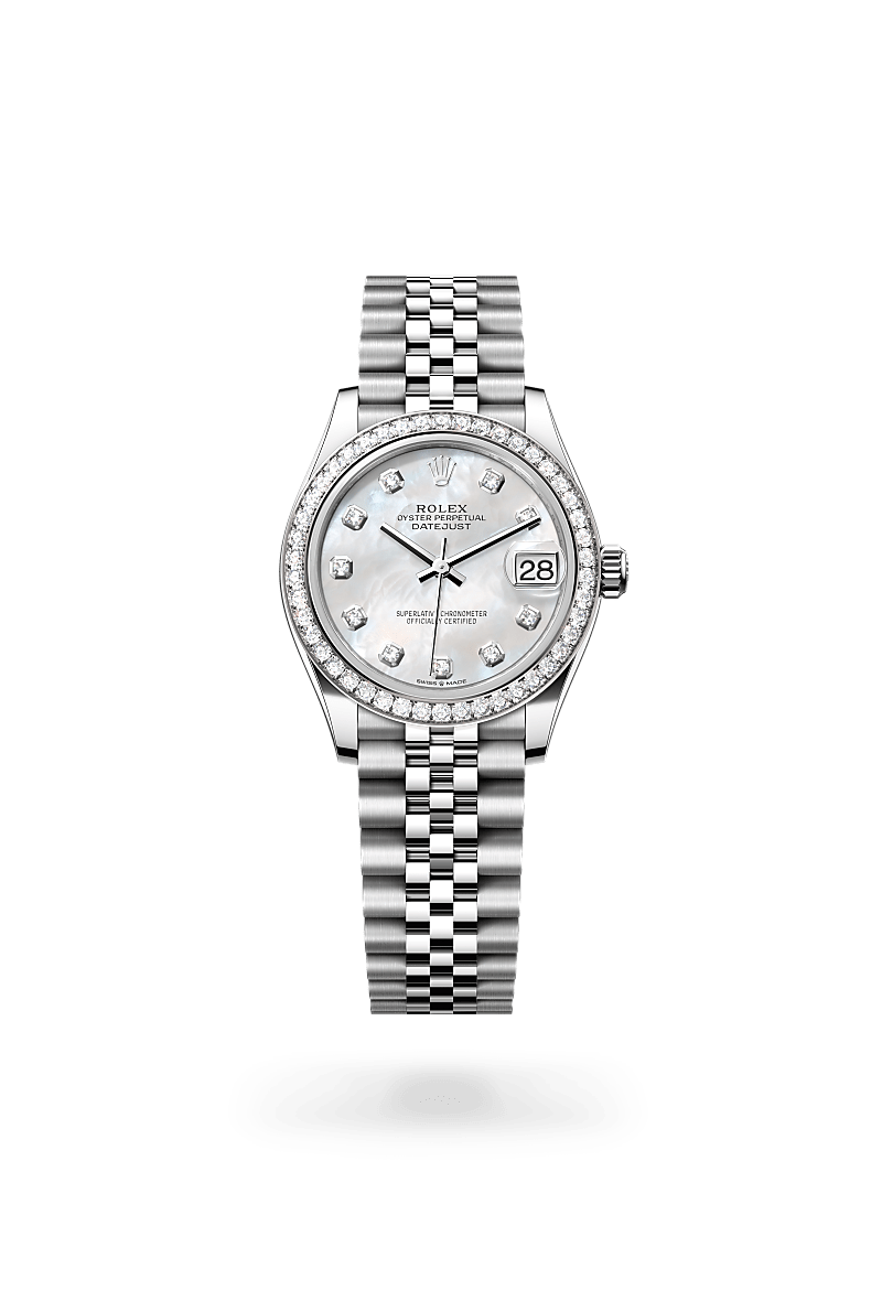 Rolex Datejust腕錶白色黃金鋼（蠔式鋼與白色黃金的組合）款，M278384RBR-0008* - 時美齋鐘錶