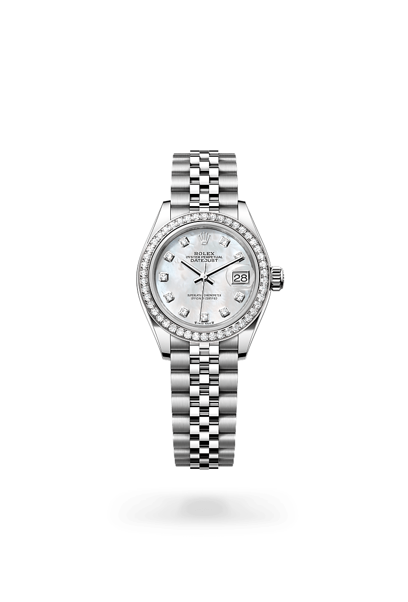 Rolex Lady-Datejust腕錶白色黃金鋼（蠔式鋼與白色黃金的組合）款，M279384RBR-0011* - 時美齋鐘錶