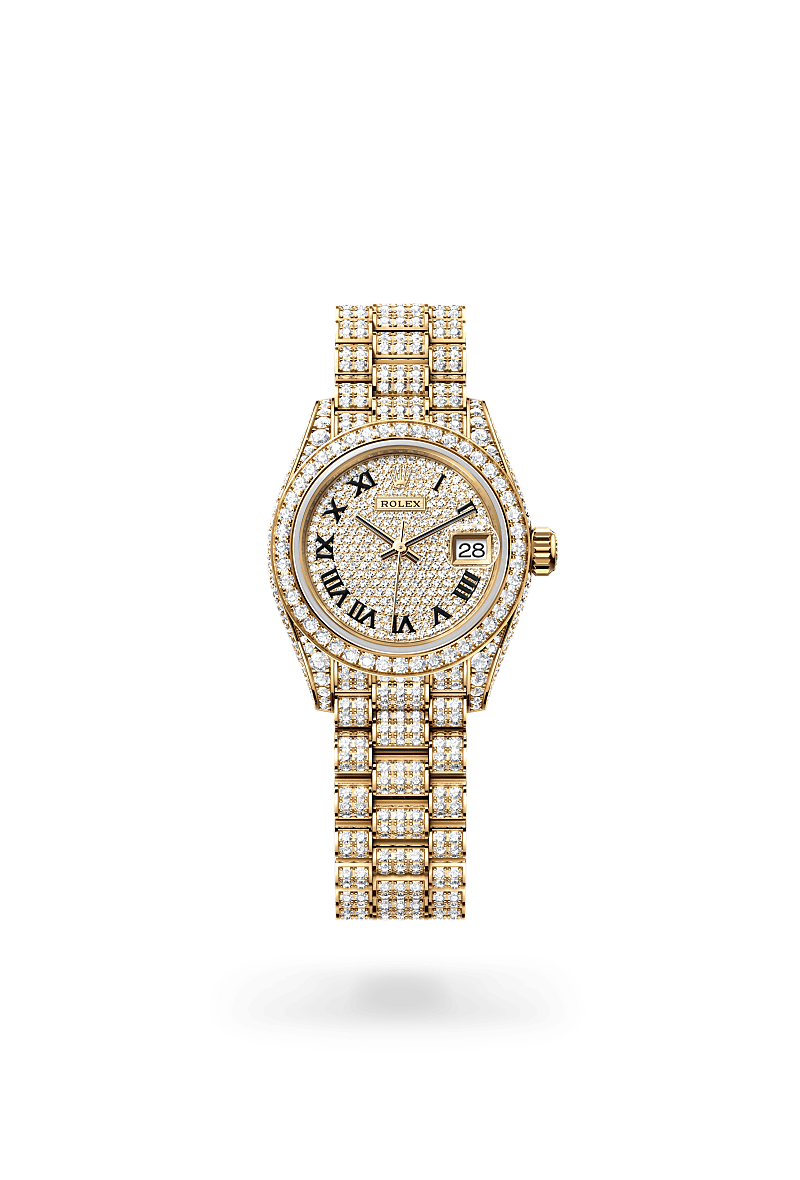 Rolex Lady-Datejust腕錶18K黃金，錶殼兩側及錶耳鑲鑽石款，M279458RBR-0001* - 時美齋鐘錶