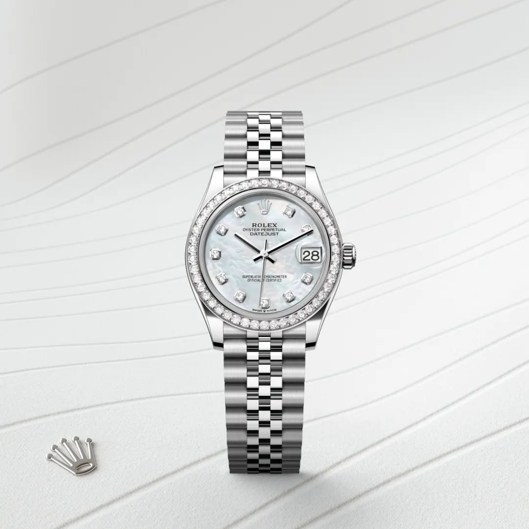 Lady-Datejust腕錶白色黃金鋼（蠔式鋼與白色黃金的組合）款，M278384RBR-0008* - 時美齋鐘錶 slide1