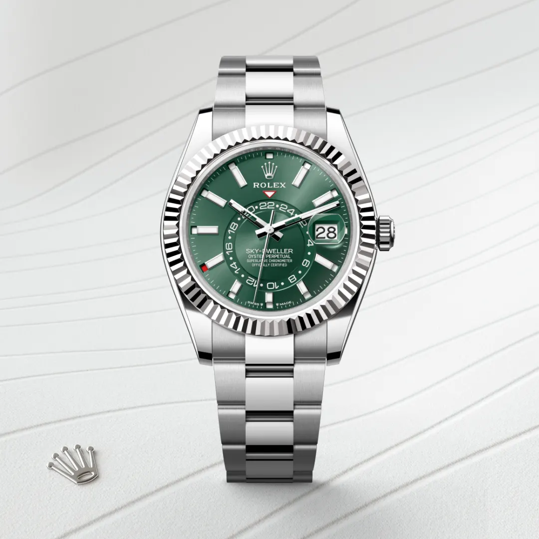 Sky-Dweller腕錶白色黃金鋼（蠔式鋼與白色黃金的組合）款，M336934-0001* - 時美齋鐘錶 slide1
