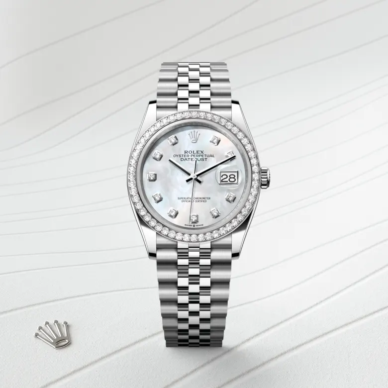 Lady-Datejust腕錶白色黃金鋼（蠔式鋼與白色黃金的組合）款，M126284RBR-0011* - 時美齋鐘錶 slide1