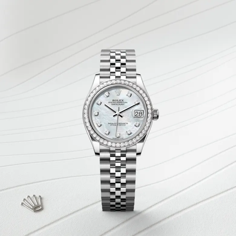 Lady-Datejust腕錶白色黃金鋼（蠔式鋼與白色黃金的組合）款，M278384RBR-0008* - 時美齋鐘錶 slide1