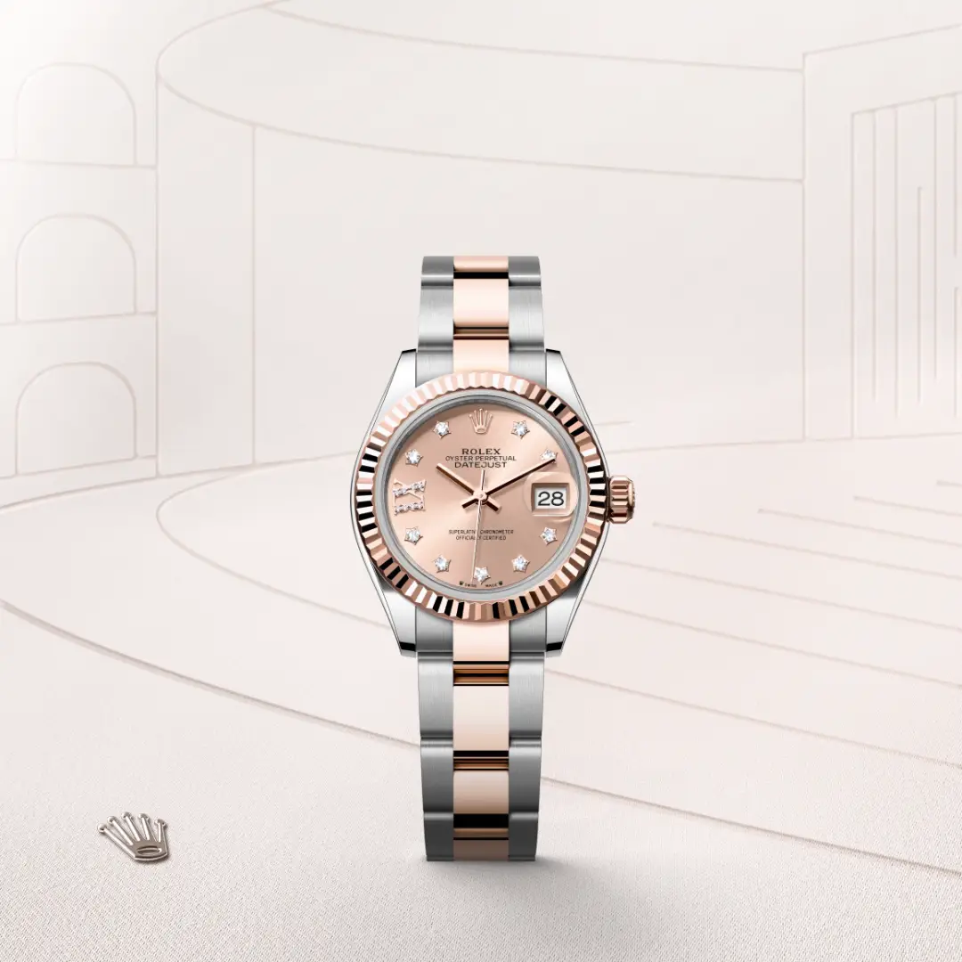 Lady-Datejust腕錶永恒玫瑰金鋼（蠔式鋼與永恒玫瑰金的組合）款，M279171-0028* - 時美齋鐘錶 slide1