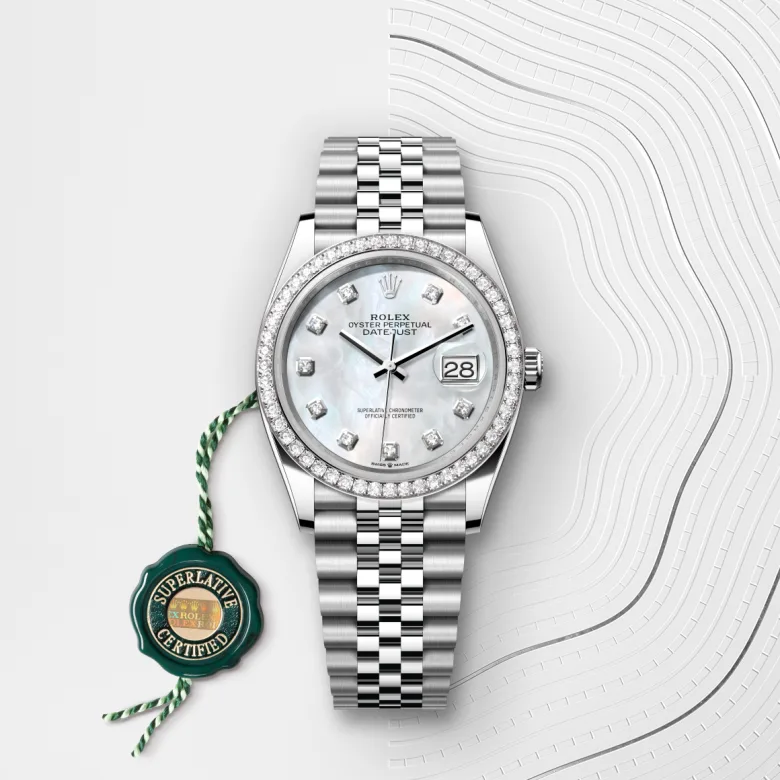 Lady-Datejust腕錶白色黃金鋼（蠔式鋼與白色黃金的組合）款，M126284RBR-0011* - 時美齋鐘錶 slide3