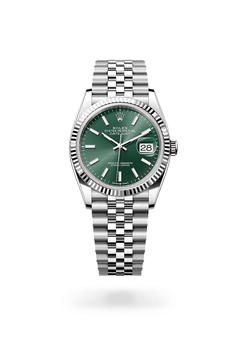 Lady-Datejust腕錶白色黃金鋼（蠔式鋼與白色黃金的組合）款，M126234-0051* - 時美齋鐘錶