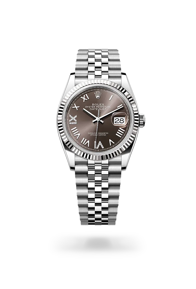 Lady-Datejust腕錶白色黃金鋼（蠔式鋼與白色黃金的組合）款，M126234-0071* - 時美齋鐘錶