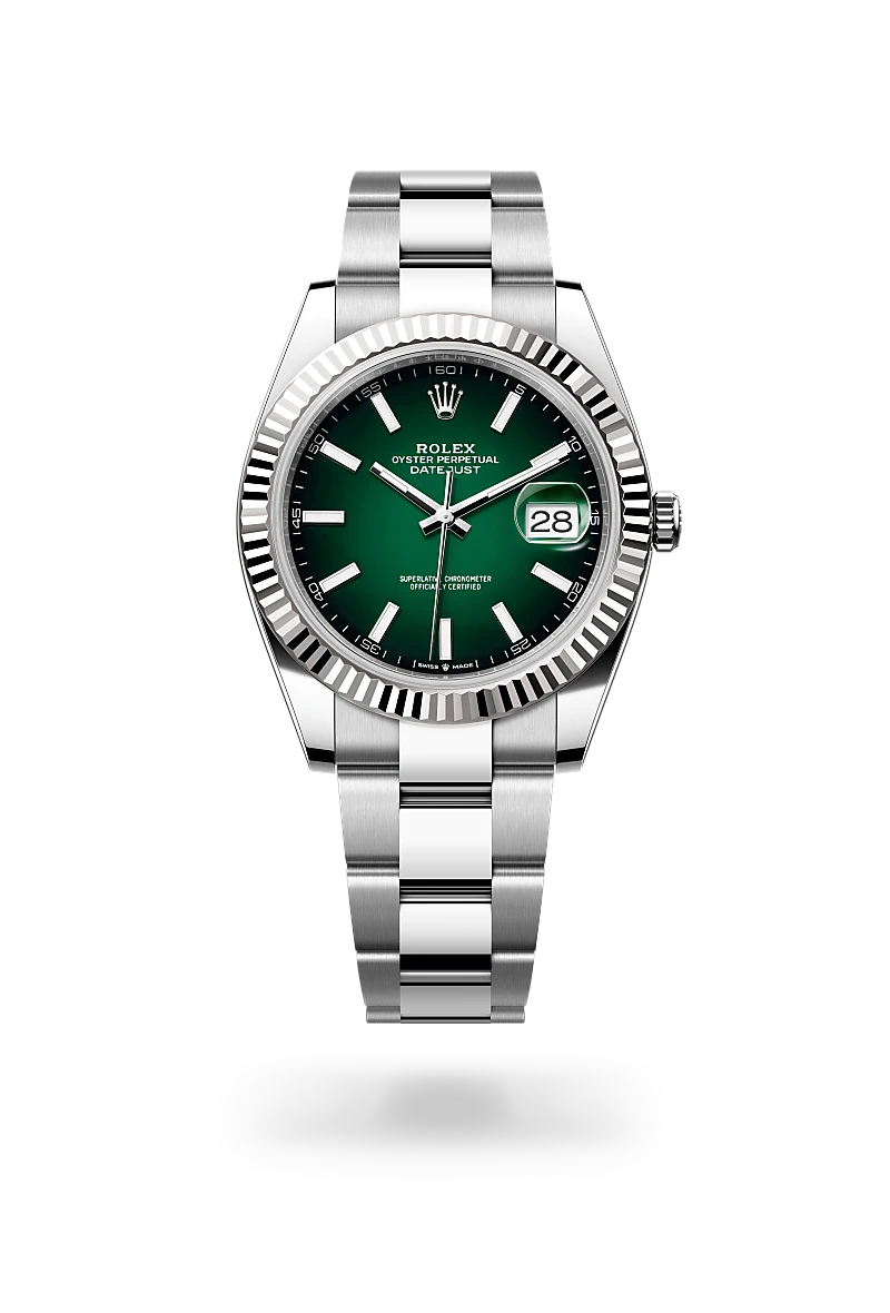 Lady-Datejust腕錶白色黃金鋼（蠔式鋼與白色黃金的組合）款，M126334-0033* - 時美齋鐘錶