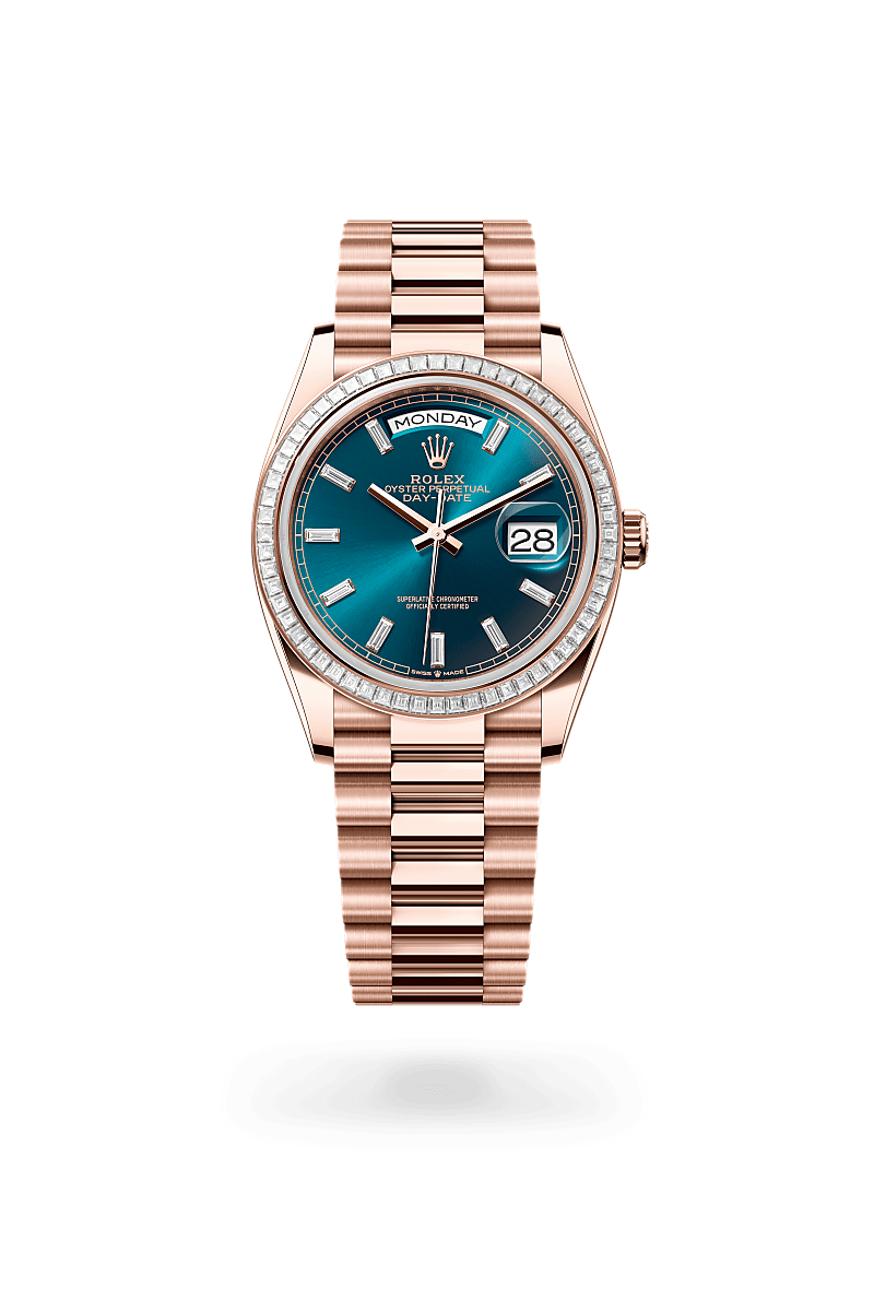 Day-Date腕錶18K永恒玫瑰金款，M128395TBR-0032* - 時美齋鐘錶