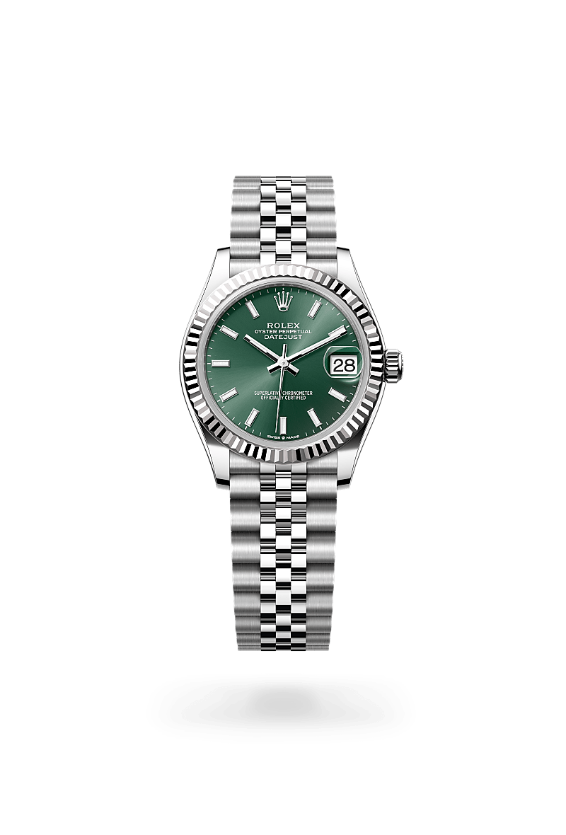 Lady-Datejust腕錶白色黃金鋼（蠔式鋼與白色黃金的組合）款，M278274-0018* - 時美齋鐘錶