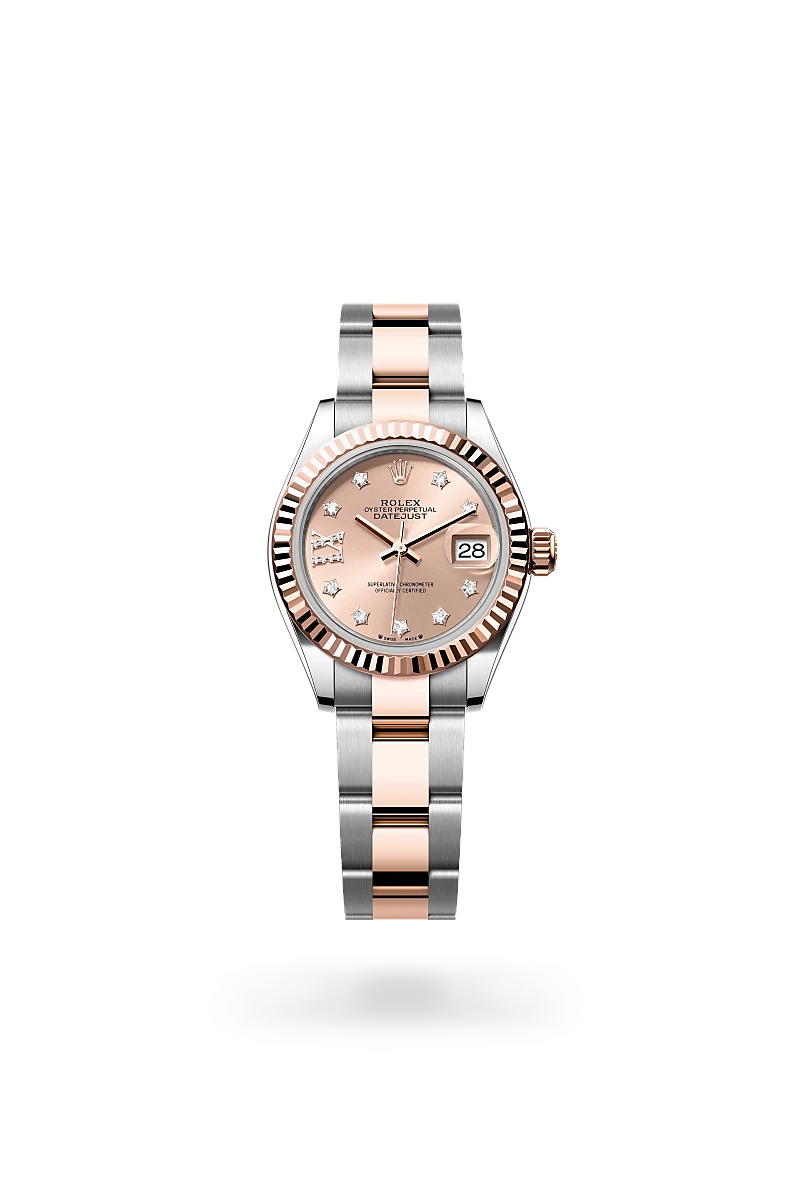 Lady-Datejust腕錶永恒玫瑰金鋼（蠔式鋼與永恒玫瑰金的組合）款，M279171-0028* - 時美齋鐘錶