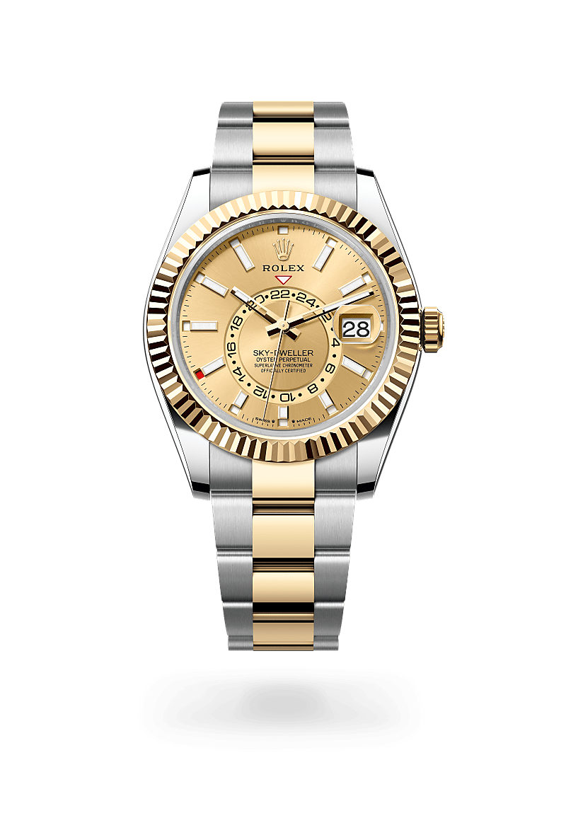 Sky-Dweller腕錶黃金鋼（蠔式鋼與黃金的組合）款，M336933-0001* - 時美齋鐘錶